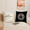 Elegant Red T-Twinings Pillow Case Comfort Sofa Bed Silky Elegant Invisible Zipper Decorative Cushion Cover