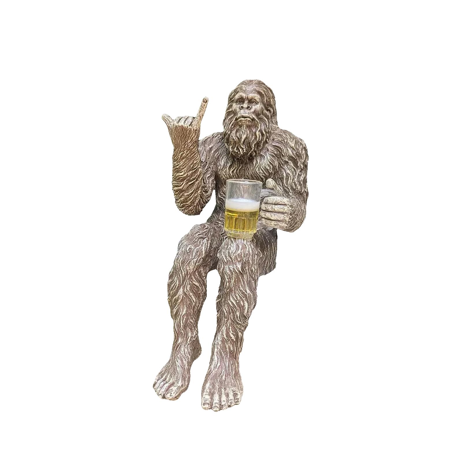 

10In Beer Drinking Statue Home Fun Atmosphere Ornaments One Size