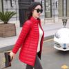 Women Slim Coat Casual Jacket Cotton Parkas Medium-Long Autumn Winter Basic Female Jackets