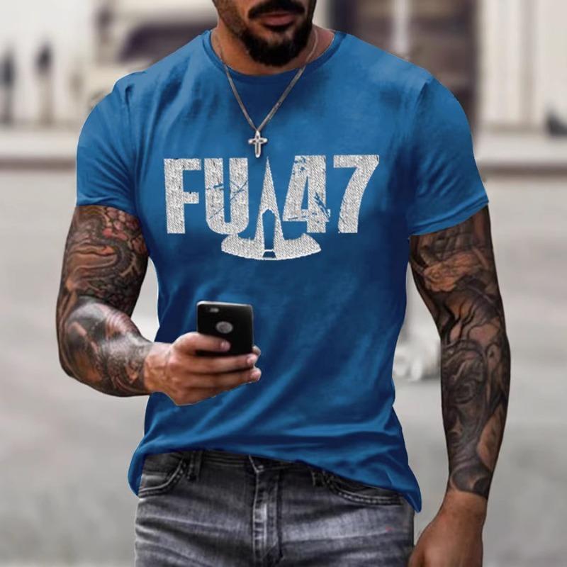 

Spring Summer 3D Digital Printed Fashion Short Sleeved Trendy T-shirt S