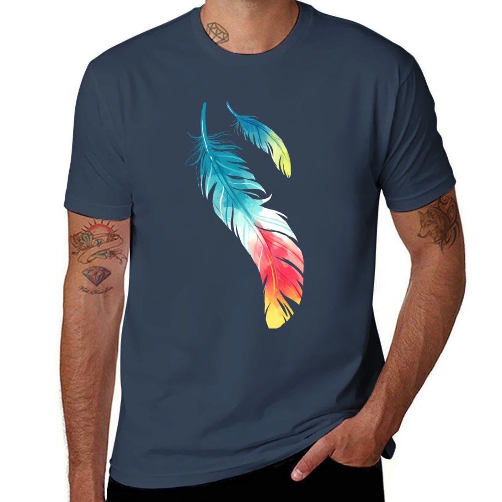 Feather TShirt Fitness Quick Dry Short Sleeve Top S