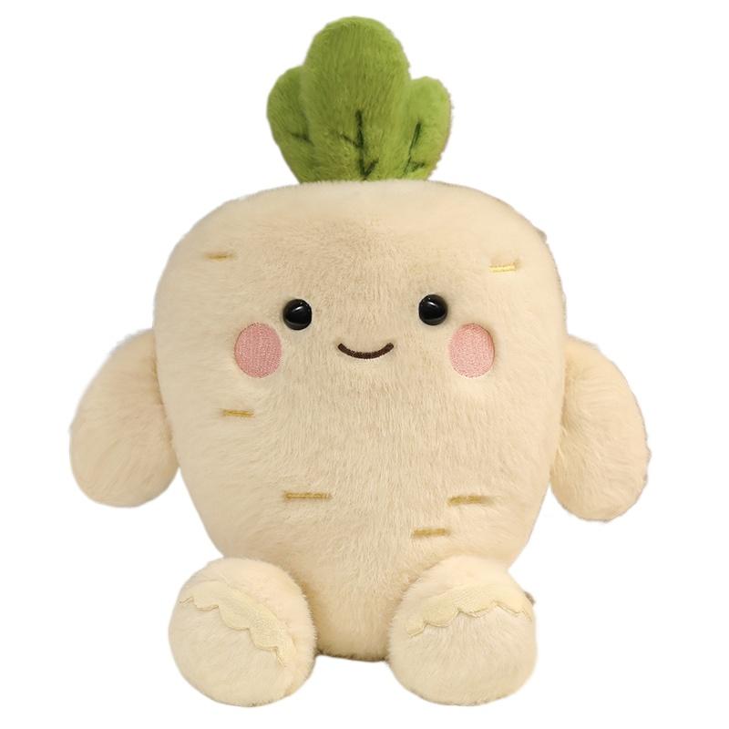 

25/35CM Kawaii Carrot & Turnip Plush Toys Lovely Carrot Pillow Stuffed Plant Dolls Desk Decoration Appease Toy 25cm білий