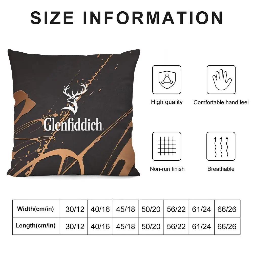 The G-Glenfiddichs Custom Cushion Cover Silky Short Plush Double-Sided Printed Pillow Case For Sofa All Seasons Home Decor Gift