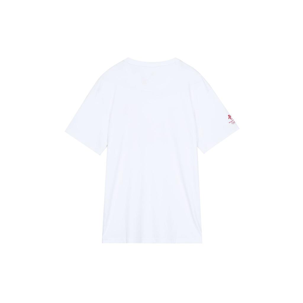 ANTA National Flag T Shirts Unisex White Crew Neck Moderate Straight Fit 172030109-1