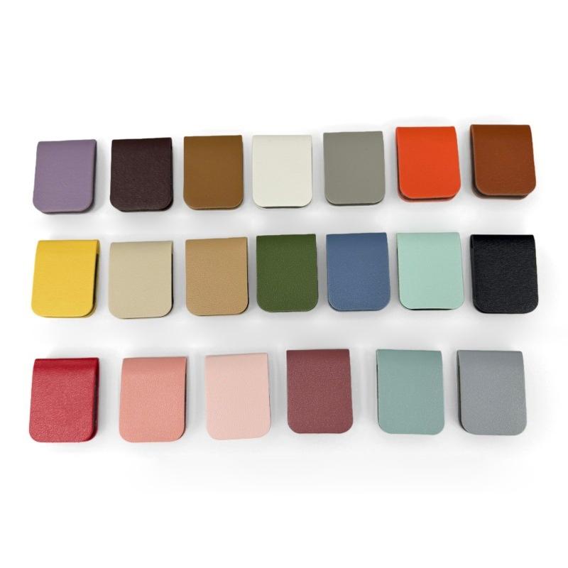 New Leather Magnetic Bookmark Rectangle Shape Diy Book Reading Tracker Elegant Diy Bookmark Book Reading