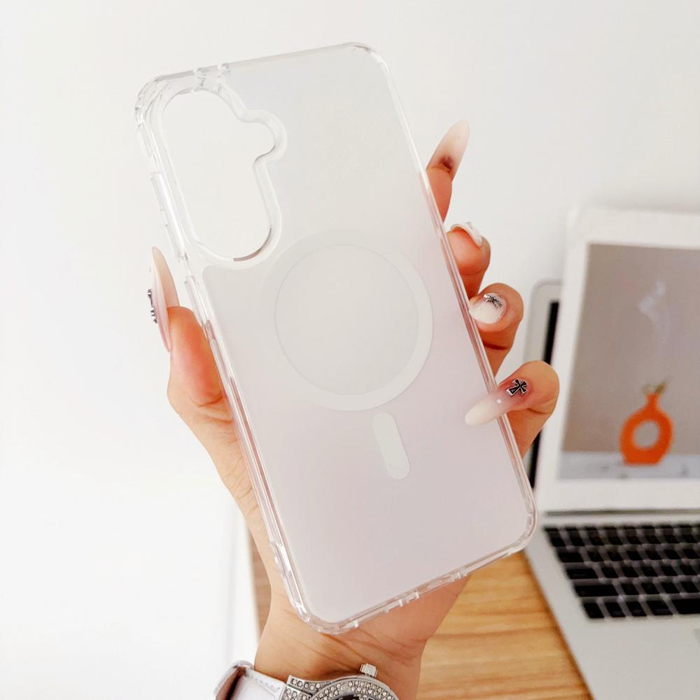 KEYSION Luxury Magnetic Case for Samsung A57 5G A37 5G Soft TPU+PC Shockproof Phone Back Cover for Galaxy A56 5G A36 5G