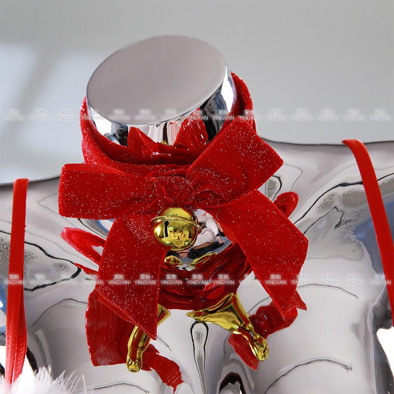 Seductive Red Christmas Lingerie Set - Sheer, Tight-Fit, Teasing Role Play Costume 0936