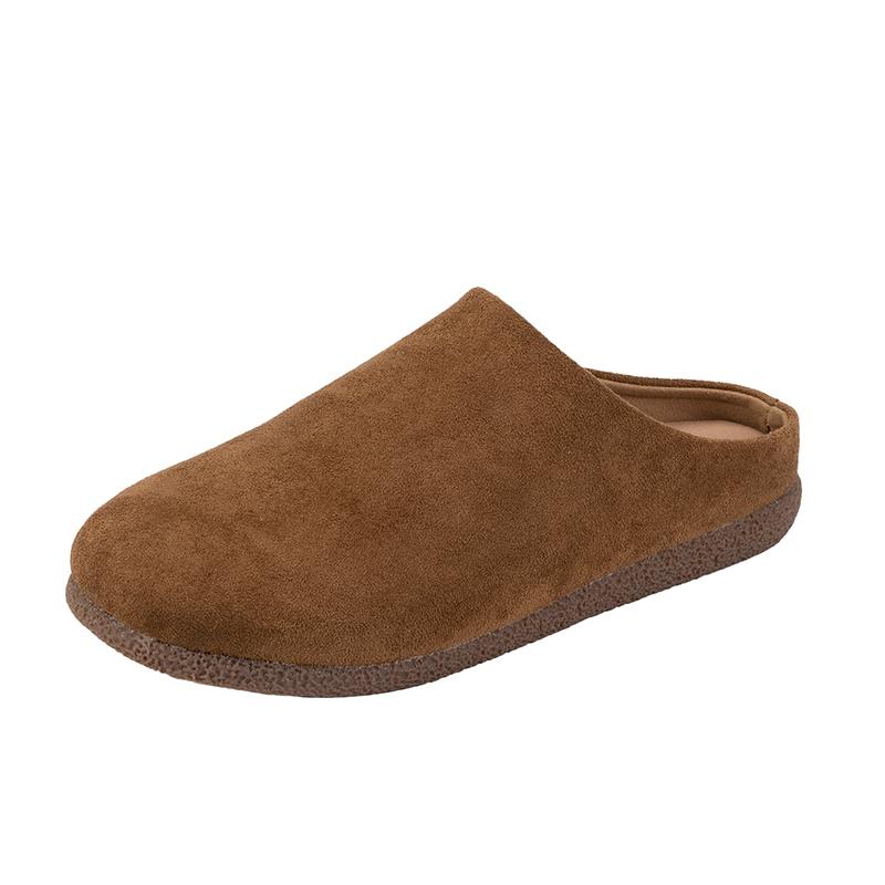 Móda 2025 Nové Dámské Ležérní Pantofle Jaro Nové Silná Podrážka Semišové Dřeváky Pantofle Módní Ploché Mulky Měkké Pohodlné Plážové Boty