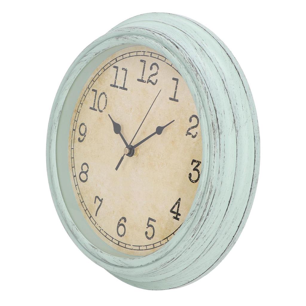 Vintage Wall Clock Silent Quartz Movement Round Decorative Retro Hanging Clock for Living Room Bedroom 12 Inch
