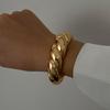 DIEZI 4 Style Fashion Heavy Metal Cuff Wide Bangles Punk Smooth Geometric Gold Silver Color Bangles Women Bracelet Men Jewelry