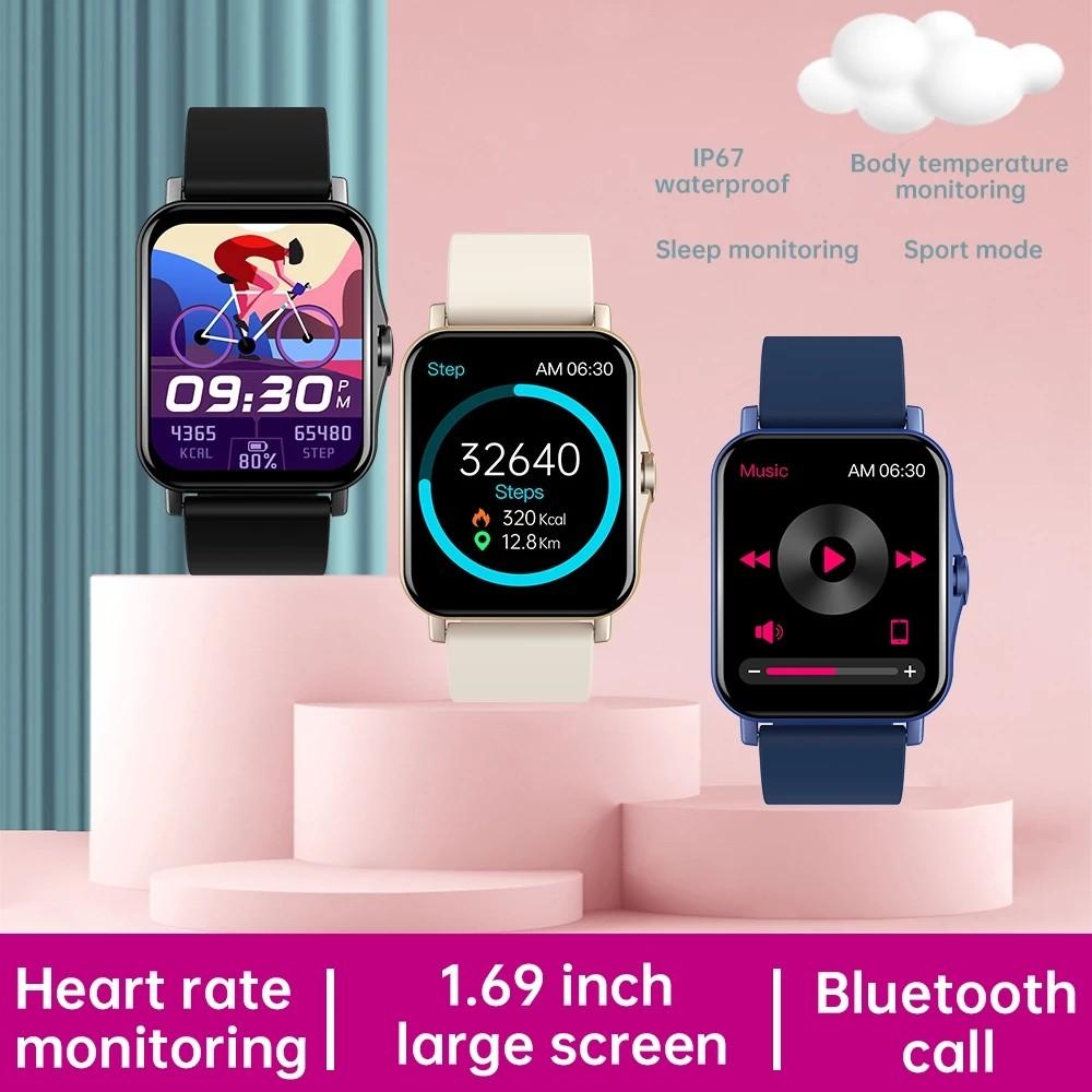 Buy ZW23 Bluetooth Call Smart Watches 1.69 Large Screen Bluetooth Music  Player Body Temperature Measurement Wristband at affordable prices — free  shipping, real reviews with photos — Joom
