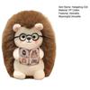 Hedgehog Plush Toy with Glasses & Book Soft Stuffed Animal Fluffy Hedgehog Plush Cute Animal