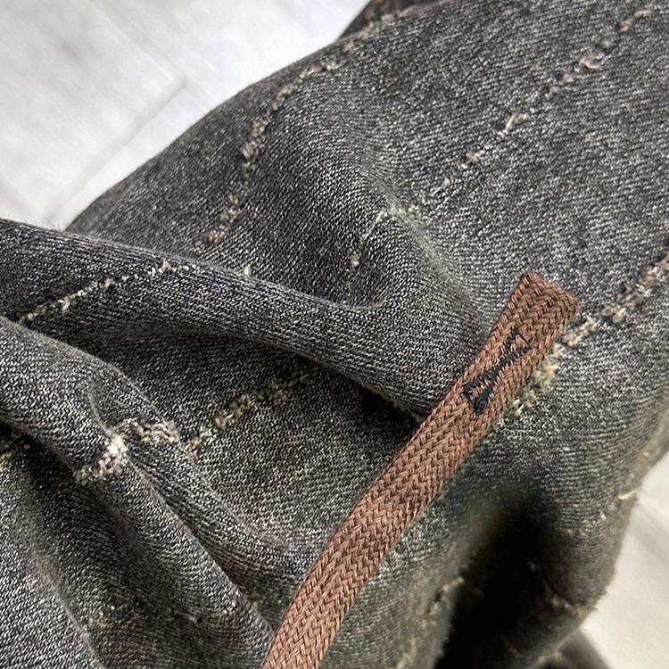 Dimanaf 2025 Summer Women Shorts Jeans Striped Pants High Waist Elastic Basic Loose Black Pants