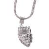 Majestic Titanium Steel Gothic Punk Lion Head Pendant Necklace For Men Hip Hop Jewelry