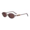 Lunettes de soleil ovales design à petit cadre vintage Lunettes de soleil unisexes Gris DIORTREASURE-R1F-84D0