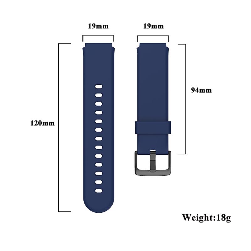 19mm Silicone Band for ID205L Watch Outdoor Lady Smart Accessories for Noise colorfit pulse Colorful Buckle for ID205U Sport Man