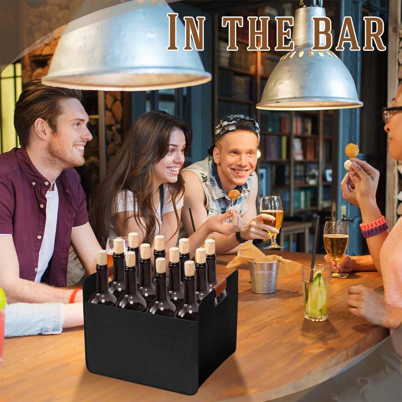 12 Bottle Felt Wine Carrier Tote Reusable Grocery Bags  Felt Red Wine Storage Bag For Travel Camping Picnic Protective Wine Bag