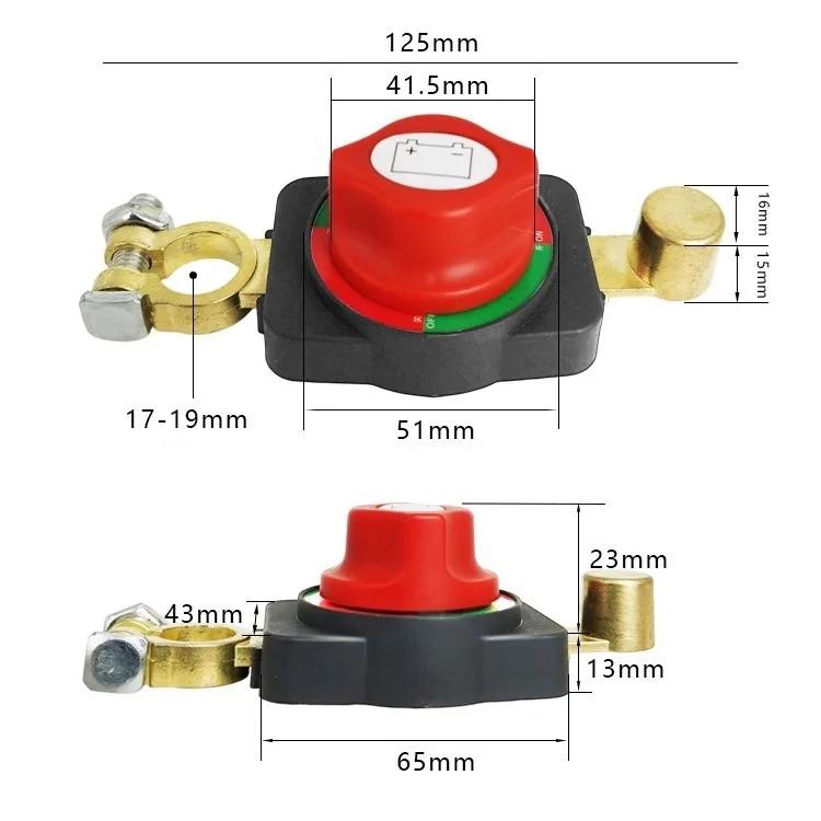 

12V 24VBattery Disconnect Switch Negative on/Off Isolator Kill Power Cut Master Isolator Circuit Breaker Parts for Cars RVs Boat