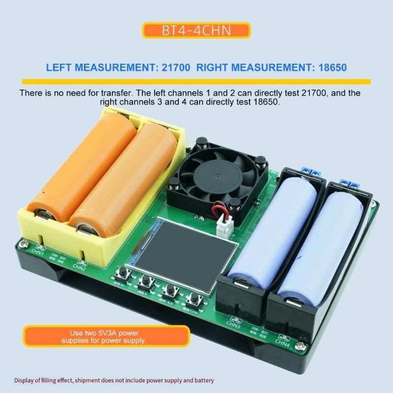 4 Channel 18650 Battery Capacity Resistance Tester Automatic Charging and Discharge Module Electronic Load Tester