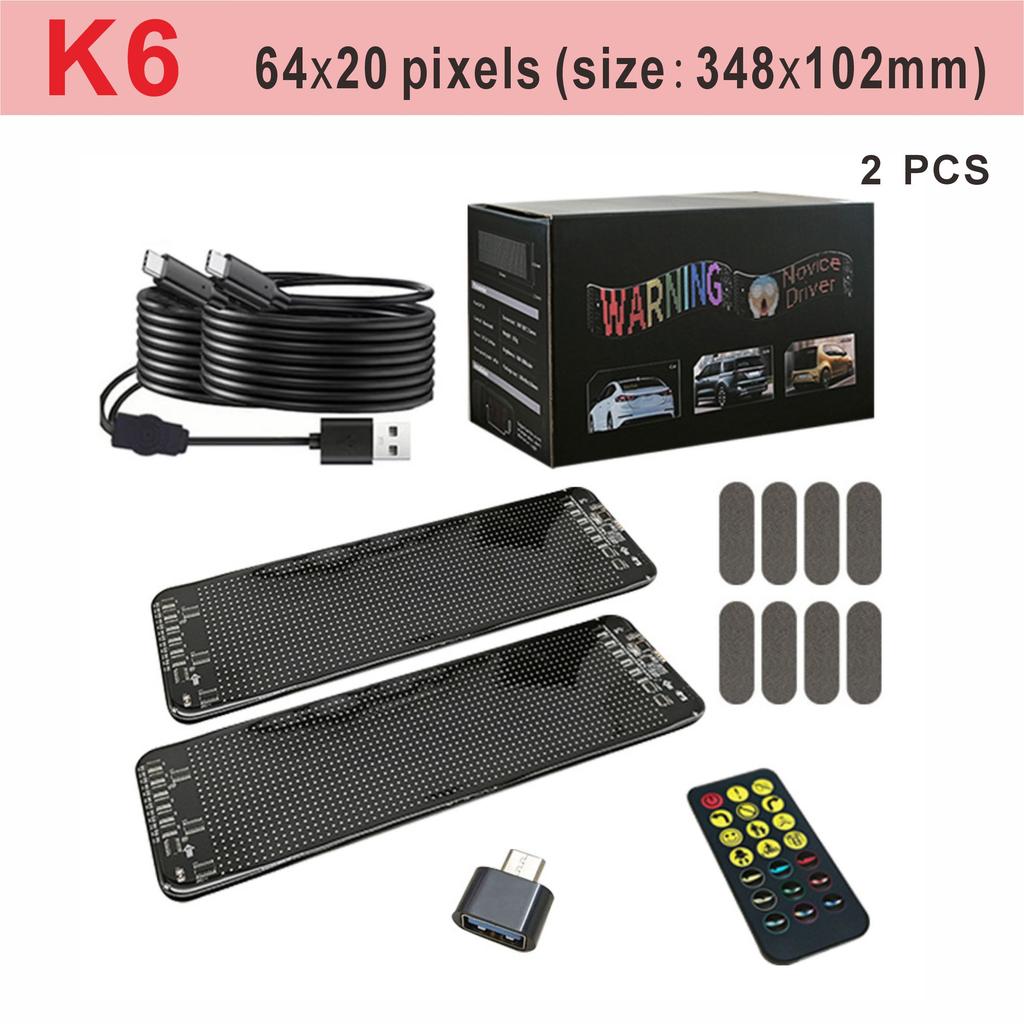 2 Pack Truck Window LED Screen Demon Eye Soft Screen Portable Car Sticker Flexible Screen APP Editable Car LED Flexible Screen