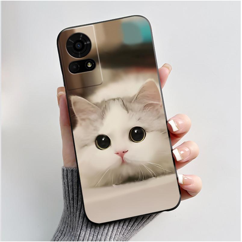 Cute Case For TCL K23 / TCL K24 Funda TCL 50 LE T510SPP Capa Printing Shell Protective Cover Soft Silicone Cartoon Black Casing