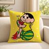 Character MMagali Cartoon Cushion Cover Soft Short Plush SkinFriendly Cushion Case for MultiScene Use