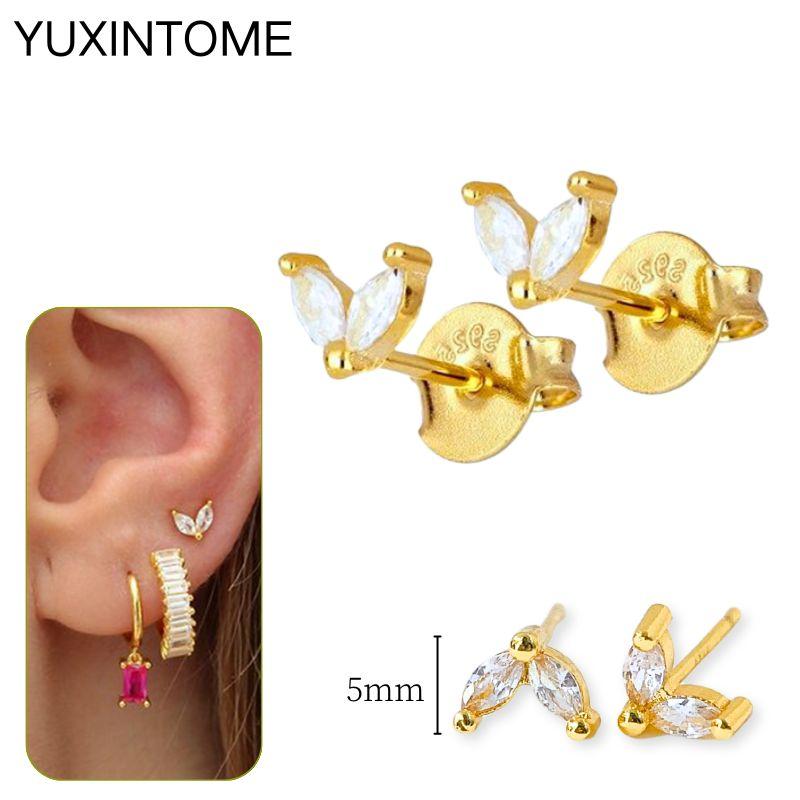 925 Silbernadel Exquisite Weiße Zirkon Steckerohrringe für Damen Geometrische Lange Kette Quaste Ohrringe Luxuriöser Schmuck