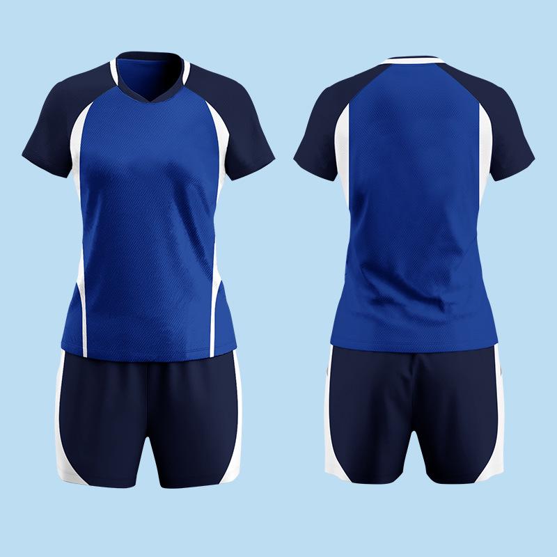 Women's & Men's Volleyball Team Uniform Set - Short-Sleeved, Professional Training Suit with Printed Numbers