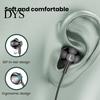 Long Cable Wired Earphone with Microphone Dual 3.5MM Plug Half In-ear Noise Cellphone Canceling Line Control Recording Live Streaming Gaming
