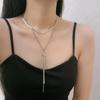 Personality temperament, a multi-wearing flat snake chain sweater chain for women, simple and versatile pull necklace for women