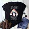 Funny Unicorns Are Awesome Slogan Rainbow Unicorn T Shirt Cute Casual Daily Top Slightly Top