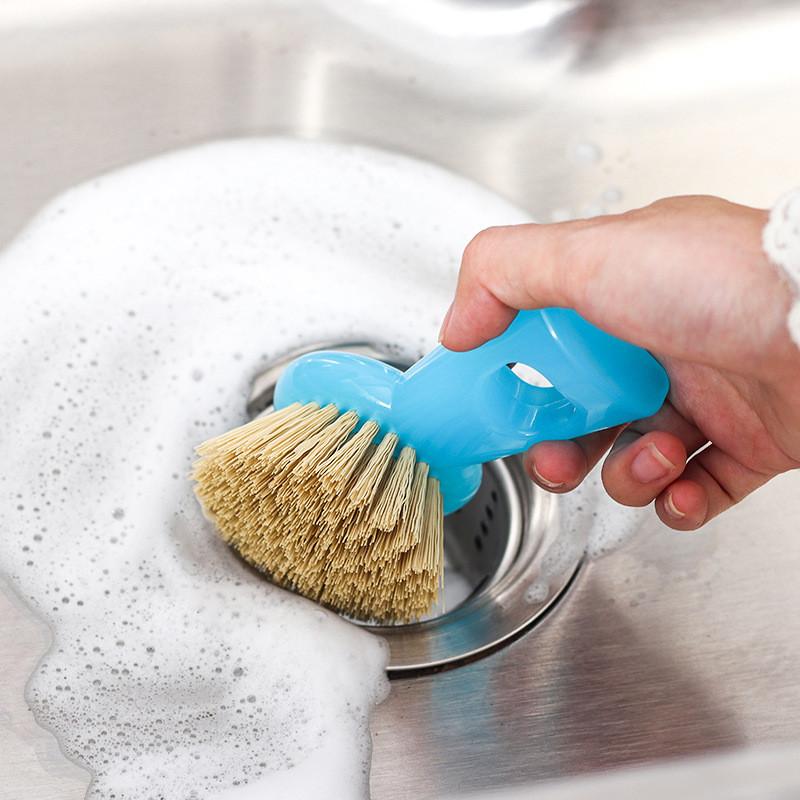 Abs Handle Pot Scrubber With Nylon Bristles For Easy Dishwashing And Cleaning