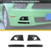 For Ford Mustang 2010-2014 Front Fog Light Lamp Decor Cover Trim Carbon Fiber 4x