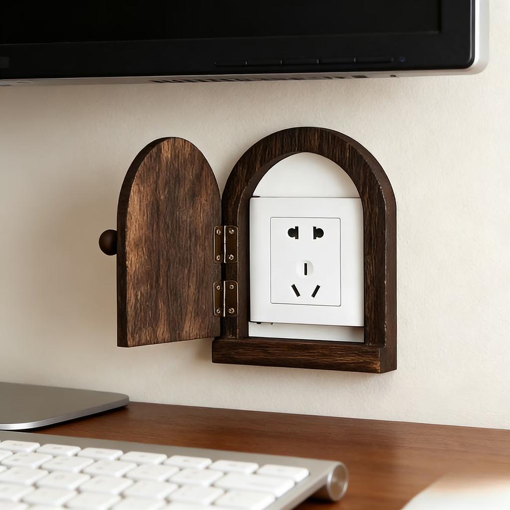 1PC Handcrafted Wooden Outlet Cover, Covers and Decorates Outlets, Dust and Dust-proof, Suitable for Living Room Walls, Bedroom