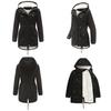 Manteau Parker à Col Capuche Coton Manteau Zippé Mi-Long Saison Hiver Manteau Chaud et Moelleux avec Veste en Coton