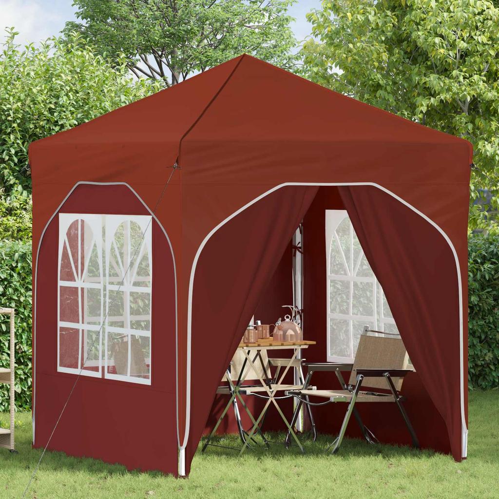 Pop Up Party Tent 192 X 192 X 245 Cm Terracotta