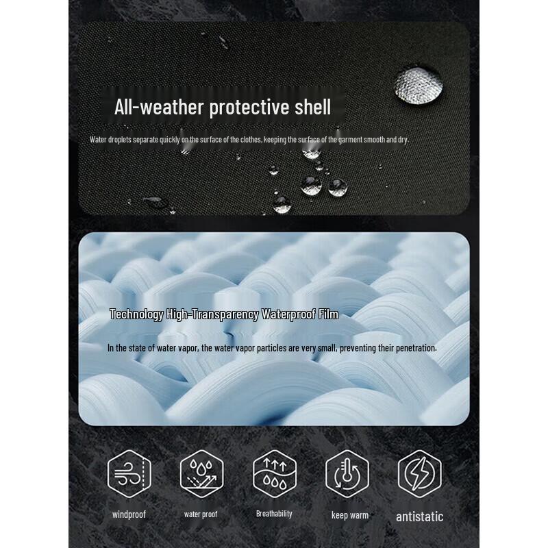 Warrior Men's 3-in-1 Outdoor Windproof Waterproof Hooded Jacket