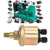 Diesel Generator Oil Pressure Sensor 1/8NPT Gold Matte Double Head Oil Pressure Sensor for VDO 0‑10B