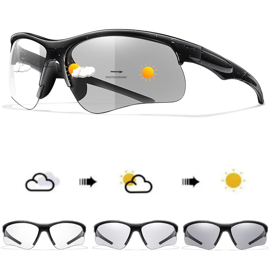 Fashion Photochromic Fishing Sunglasses Men Women Outdoor Mtb Bicycle Cycling Runnging Eyewear Sports Bike Windproof Goggles