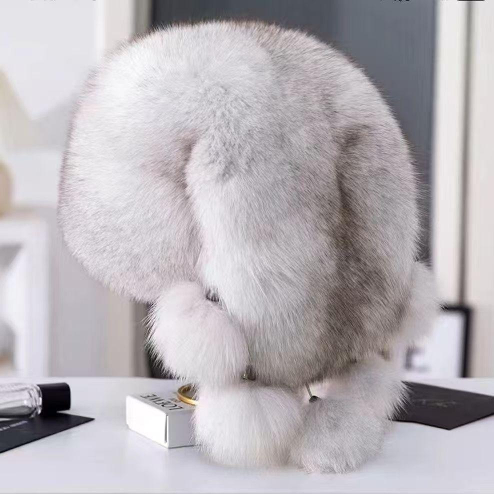 Fox Raccoon Hair New Winter Hat Women's Imitation Fur Thickened Versatile Mongolian Ear Protector Mother Bag Head Princess Hat