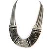 Les Trésors De Lily [N8143] - Silver Gray 'Cléopatra' Designer Necklace