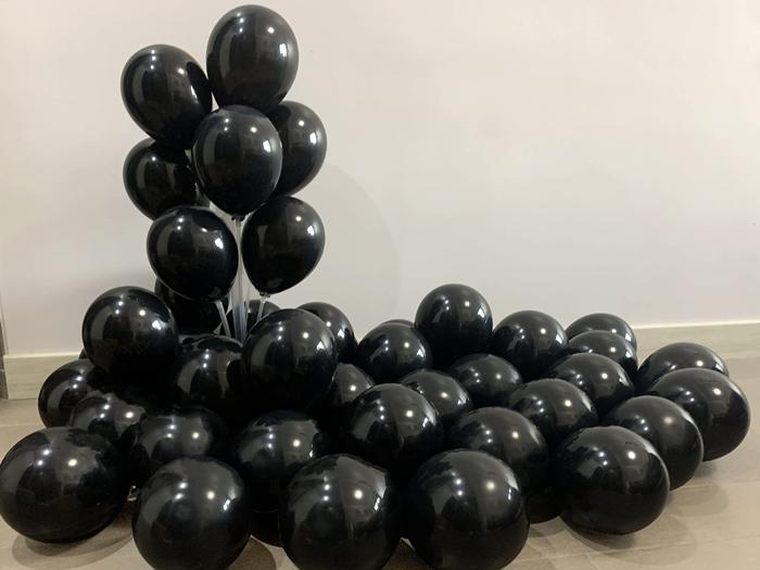 100 Stück Latexballons Schwarz Groß 30cm Geburtstag