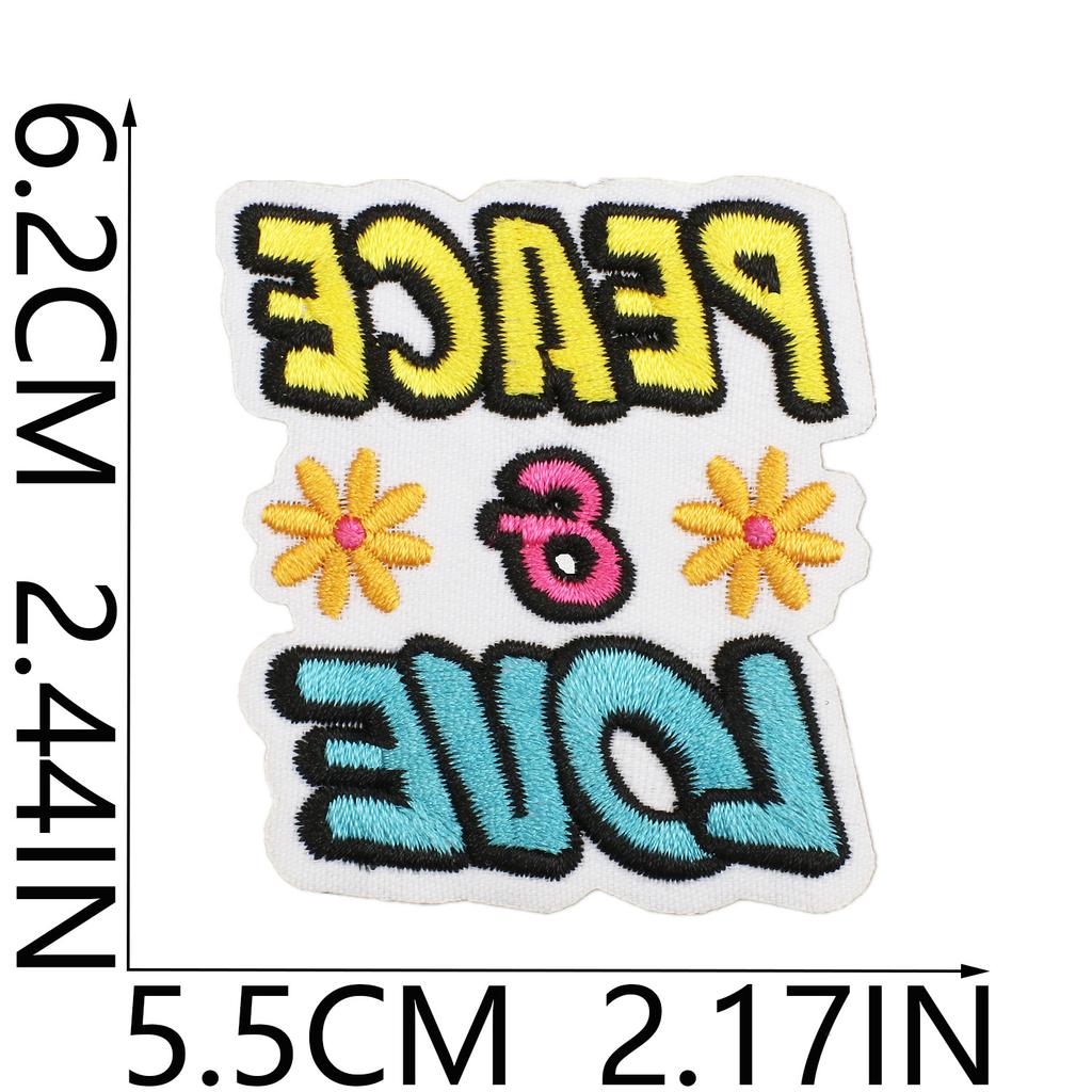 Toppa Ricamata Nuvola Arcobaleno Toppa per Vestiti Adesivo Occhio del Diavolo Etichetta Ricamo Computer Labbra Colorate Capitolo Ragazzo