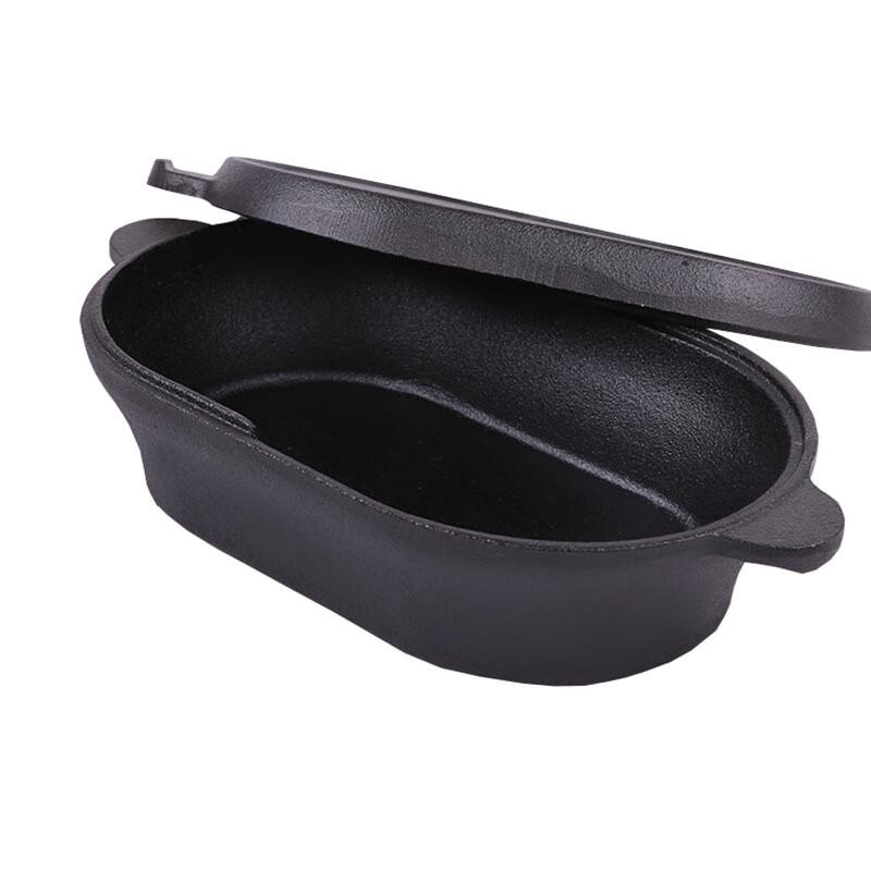 Wutuo Tuoers Cast Iron Oval Dual-Use Pot