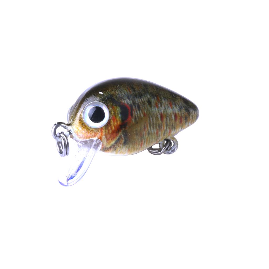 5pcs Fishing Lure Mini Crankbait Floating Wobbler Fishing Hook Set with Fishing Tackle Box