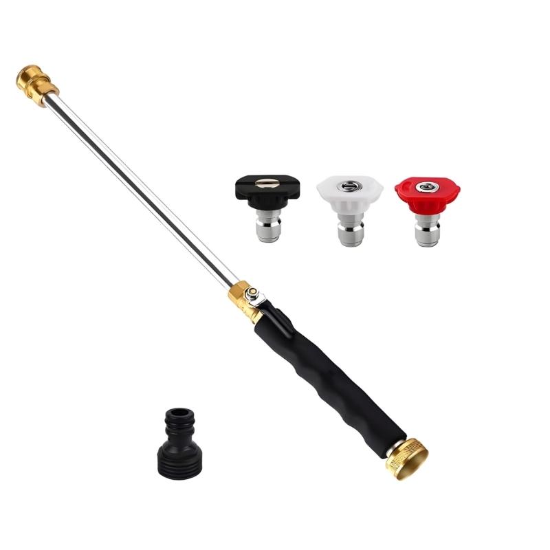 

Metal Sprays Nozzle Kit Featuring High Pressure Output Ergonomic Grip and Three Interchangeable tip for Versatiles Cleaning 1