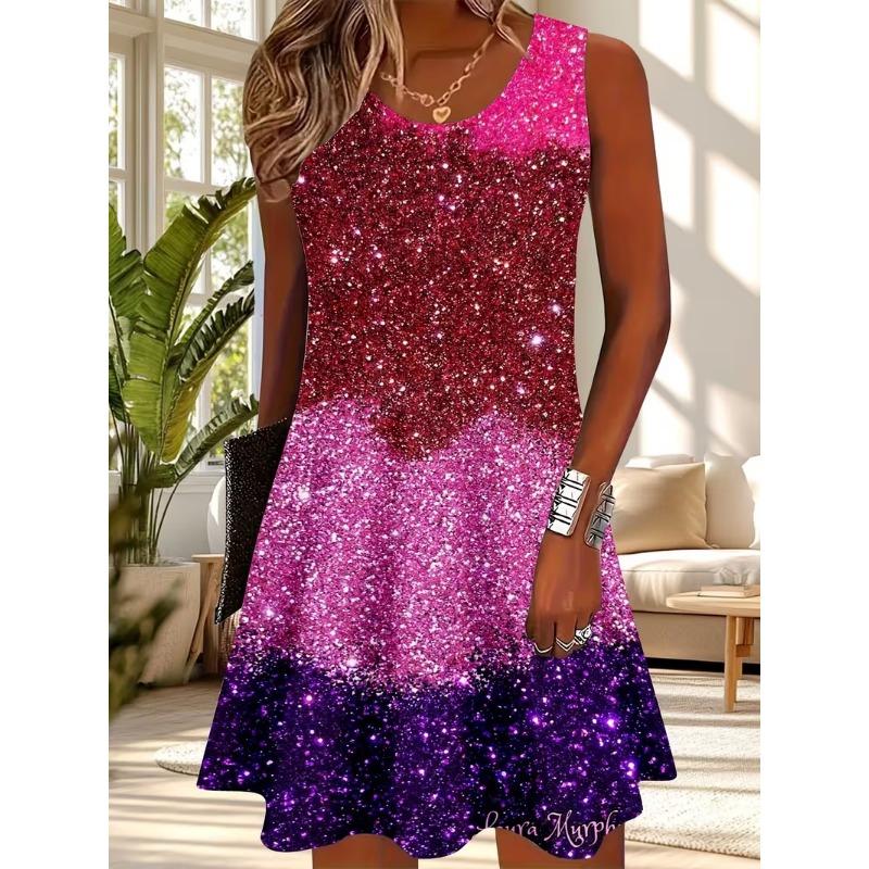 Women's sleeveless dress fashionable and casual