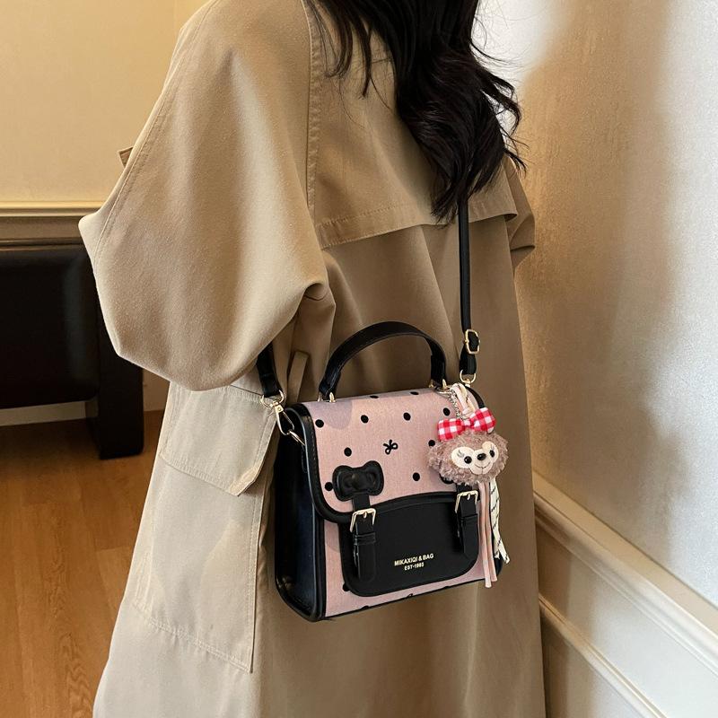 Popular Niche Polka Dot Backpack Women's Versatile Small Backpack Fashion Messenger Bag