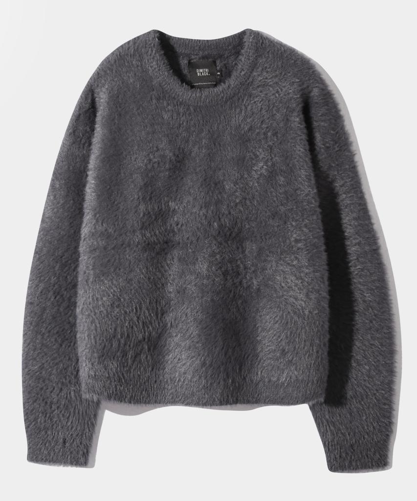 Dimiteulibeullaeg Essential Hairy Round Knit_Charcoal Gray