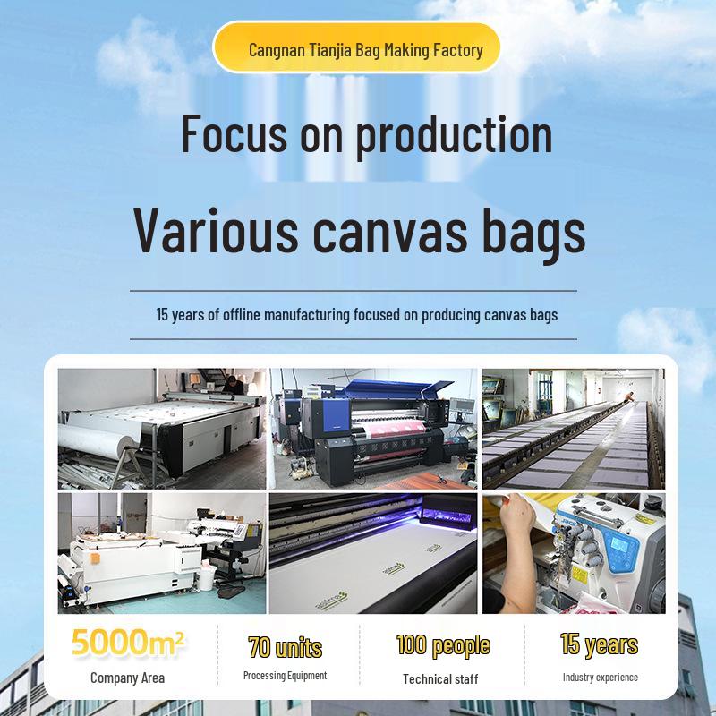 Custom Logo Canvas Tote Bag for Enterprises, Governments, Schools & Promotions
